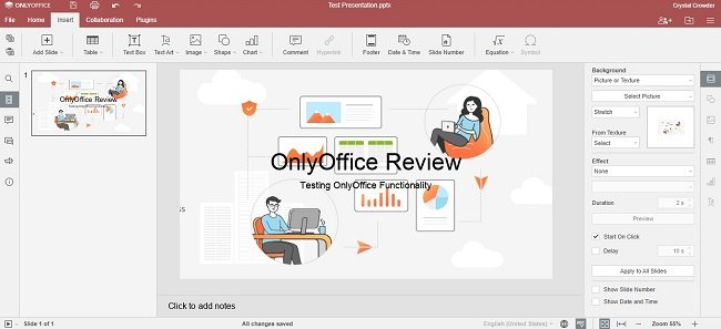 Презентация обзора облака Onlyoffice Workspace