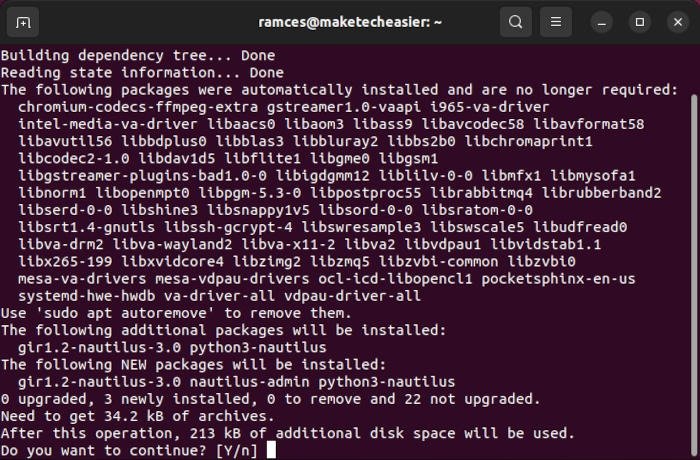 Открыть файлы Root Ubuntu 02 Установить Nautilus Admin