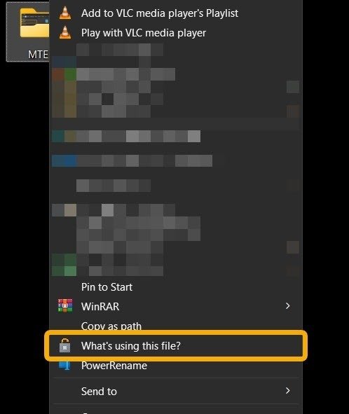 Нажмите на опцию «Что использует этот файл» в контекстном меню.