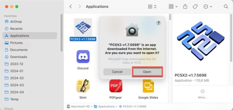 Открыть Macos Pcsx2