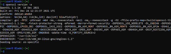 Проверка версии Openssl