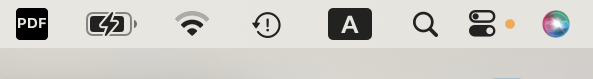 Оранжевая точка в строке меню macOS