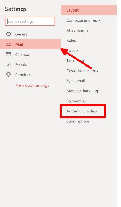 Настройки Outlook для сообщений об отсутствии на работе