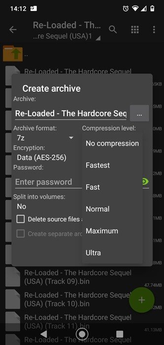 Упаковать распаковать файлы Android 7z Zip Rar Zarchiver