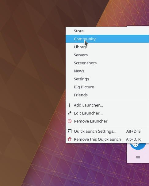 Списки переходов KDE Plasma