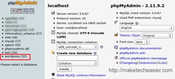 phpmyadmin-home