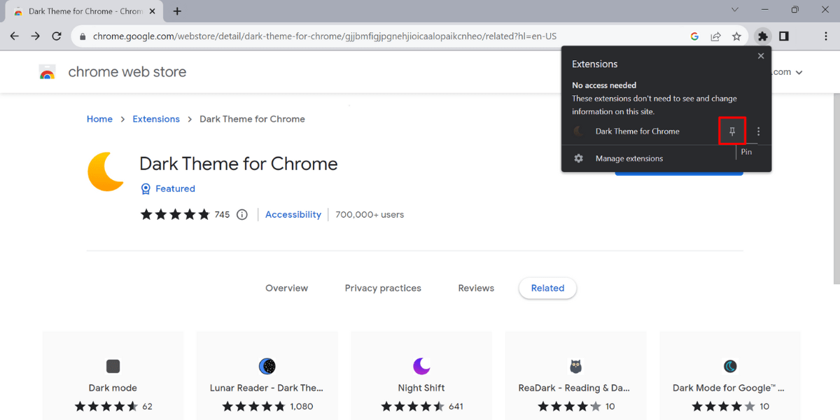 Как закрепить расширение в Google Chrome.