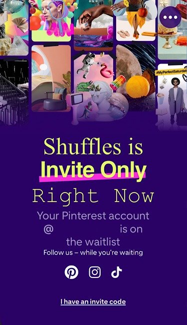 Pinterest Shuffles удаляет фоновый список ожидания