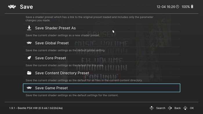 Играйте в игры для Ps1 на ПК. Предустановленные настройки сохранения игры Retroarch