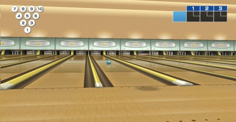 Игра в боулинг на Wii Sports