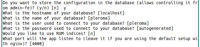 Локальная база данных Pleroma Server 22