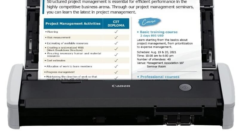 Принтер Canon ImageFormula R10 при сканировании документа