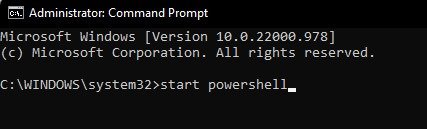 Запуск PowerShell через командную строку.