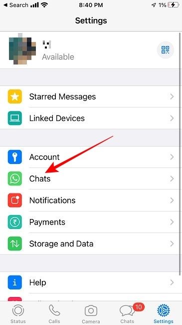 Запретить WhatsApp сохранять изображения Ios Chats