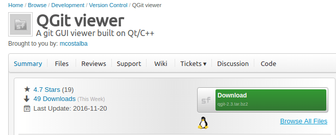 qgit-viewer-sourceforge-страница загрузки
