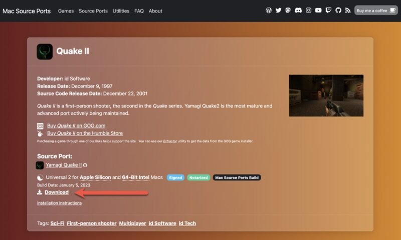 Скачать порт Quake 2