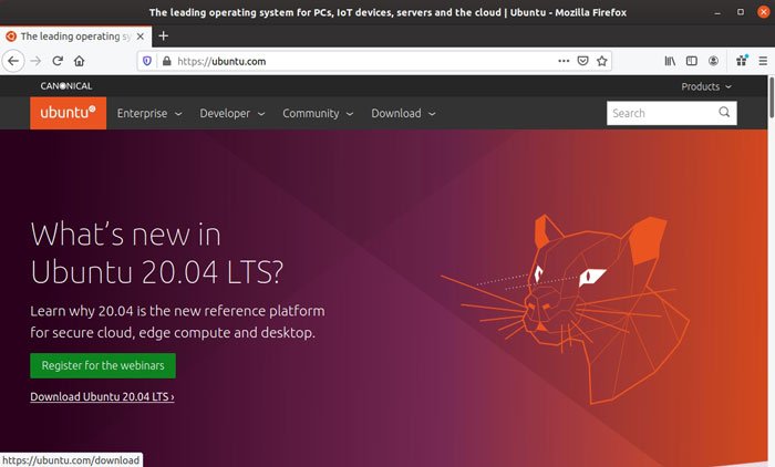Быстрая безошибочная загрузка с сайта Persepolis Ubuntu в Firefox