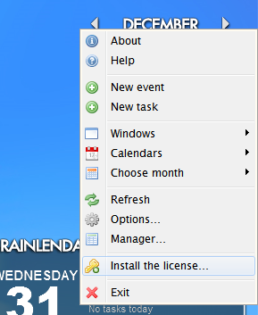 Rainlendar-установить-лицензию
