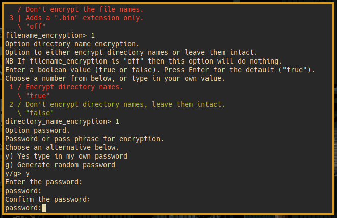 Rclone Crypt 9 Введите пароль