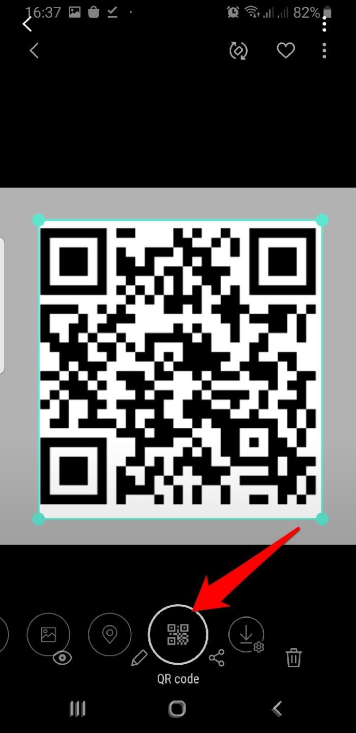 Чтение Qr-кода Android Bixby Vision Qr-код