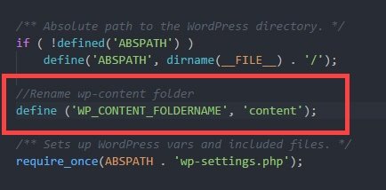 переименовать-wp-content-folder-add-first-code-block