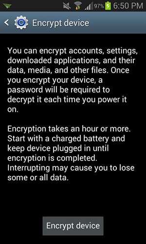 сброс android-encryptdevice