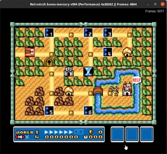 Retroarch Перемотка Super Mario Dead