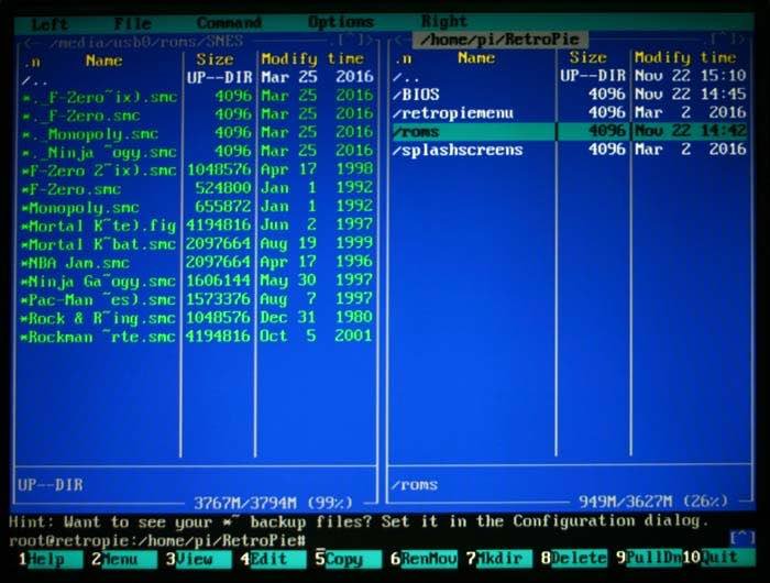 каталог Retropie-config-roms