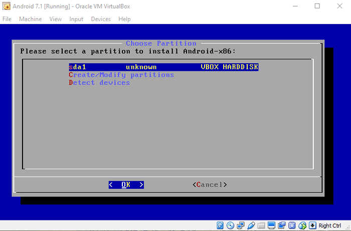 запустить-android-in-virtualbox-select-created-partition