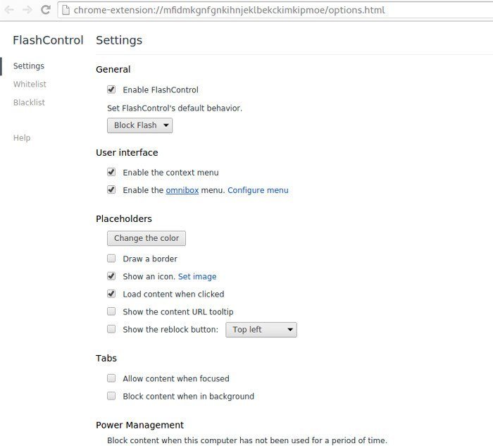 Расширение FlashControl для Chrome.