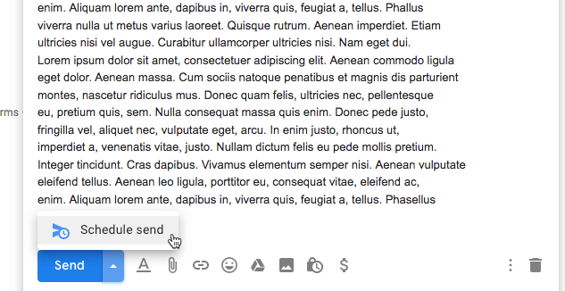 Расписание отправки электронной почты по расписанию Gmail