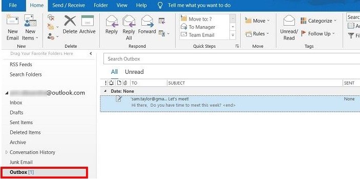 Расписание электронной почты Outlook Просмотр исходящих сообщений на ПК