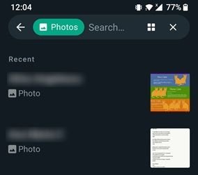 Миниатюры всех фотографий, которыми вы делитесь во всех разговорах в WhatsApp для Android.