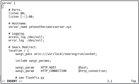 Searxng Install 13 Пример конфигурации Nginx