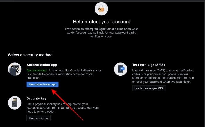 Безопасное настольное приложение Facebook Authenticator