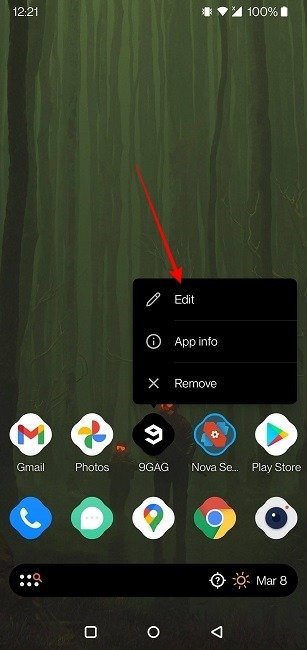 Установка пользовательских значков Android Nova Edit
