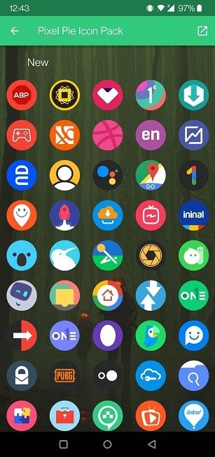 Установить пользовательские значки Android Pixel Pack