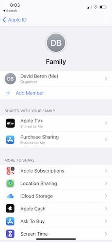 Настройка Apple Family Sharing Iphone Добавить участника