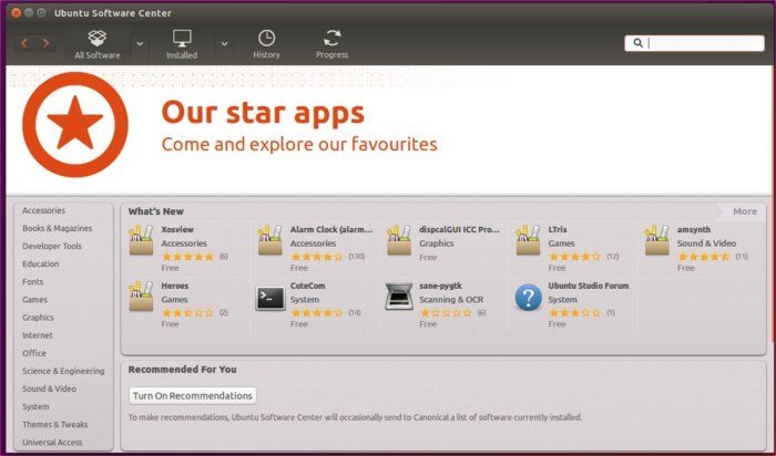 Центр программного обеспечения Ubuntu