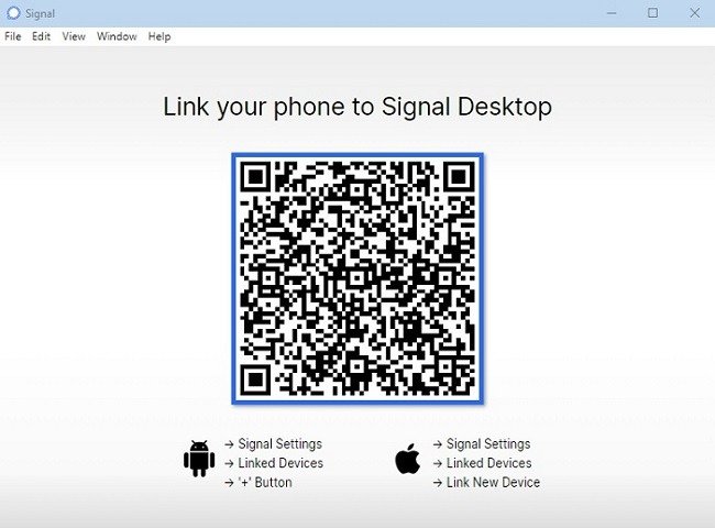 Функции Signal, которые стоит попробовать Link Phone Desktop Qr Code