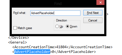 Вставьте AdvertPlaceholder в поле поиска.