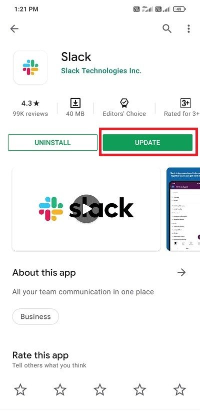 Обновление приложения Slack