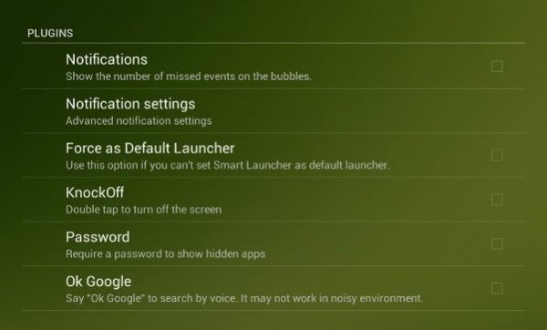 Плагины Smart Launcher.