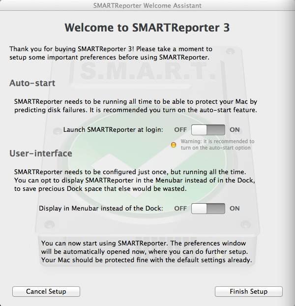 Приветственный помощник SMARTReporter