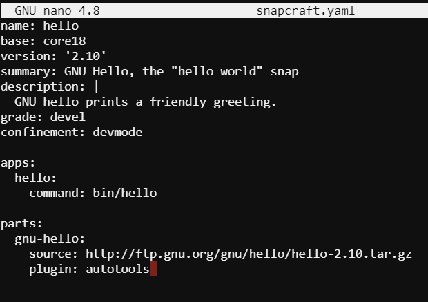 Файл Snapcraft.yaml