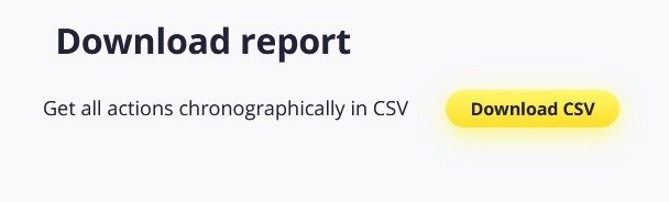 Вид кнопки «Загрузить CVS» на сайте Snoopreport.