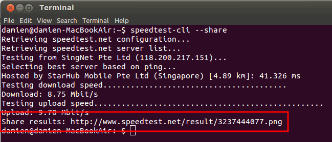 Speedtest-cli-поделиться-результатами