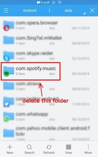 Вы можете найти папку с музыкой Spotify с помощью такого приложения, как ES File Manager.