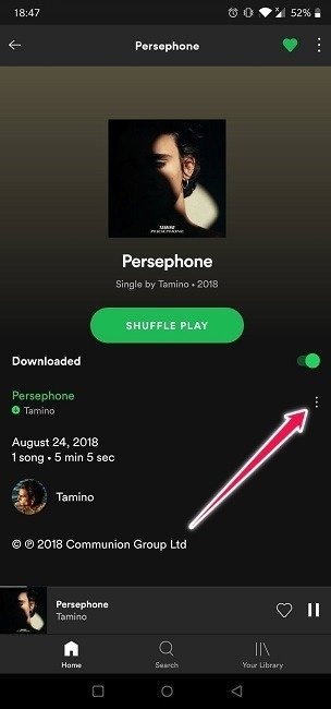 Песня радиостанции Spotify Трехточечное меню