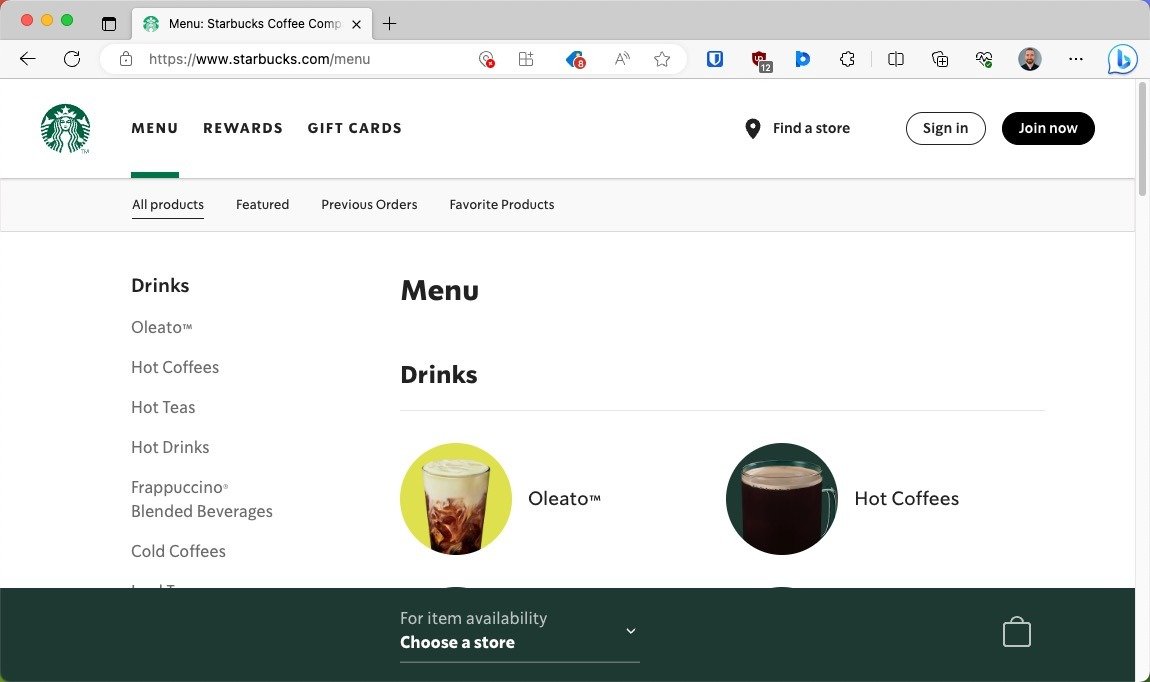 Прогрессивное веб-приложение Starbucks